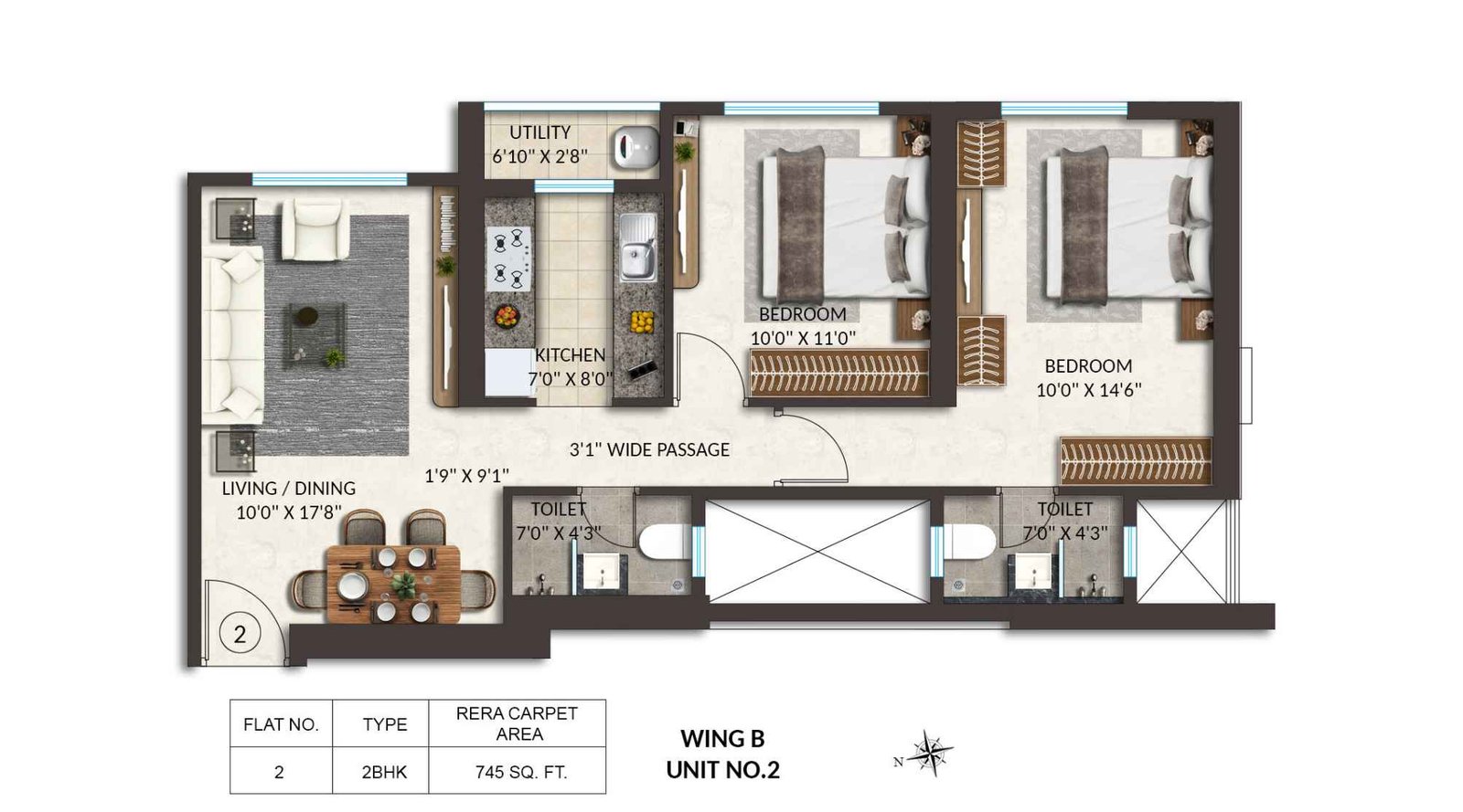 Spenta-Anthea-2-BHK-Floor-Plan-Wing-B-745-sqft