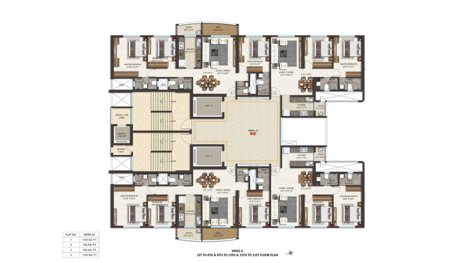 Spenta-Anthea-Typical-Floor-Plan-Wing-A