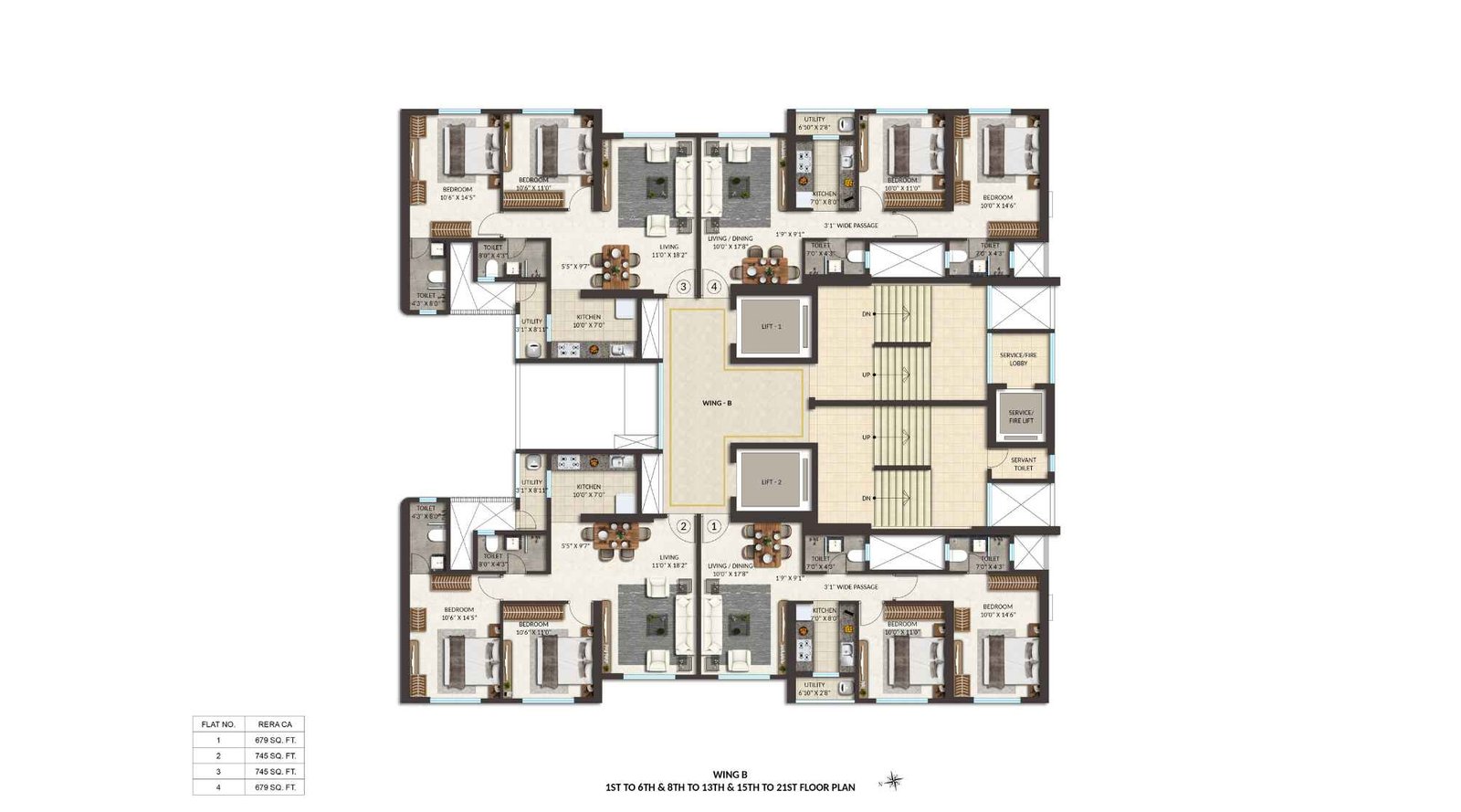 Spenta-Anthea-Typical-Floor-Plan-Wing-B